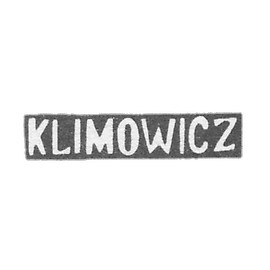 克莱莫大师克利莫维奇 - 明斯克 - “KLIMOWICZ” - 1889年.