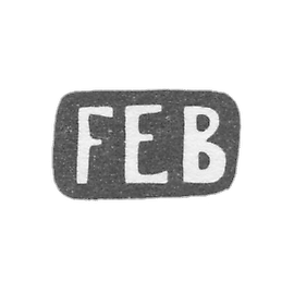 The stamp of the master Berens Friedrich Ernst - Pärnu - initials "FEB" - 1780-1803.