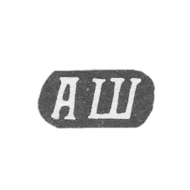 谢斯特宁大师阿纳托利·帕夫林诺夫 - 红色 - 首字母“ASH” - 1890年