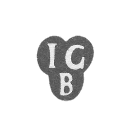 Claymo Master Grunberg Johann - Riga - initials of the IGB