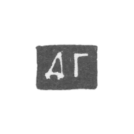 Claymo of an unknown master of Uglic - initials of DG - 2nd floor. 18th century