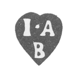 莫斯科未知大师的印记-字母"I-A B"-1744年。