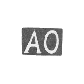 Claymo Master Omarov Abdul - Ordzhonikidze - initials of AO - 1908-1917.