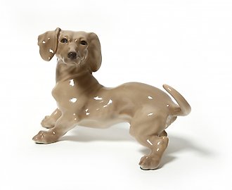 Фарфоровая статуэтка "Такса". Bing & Grondahl.