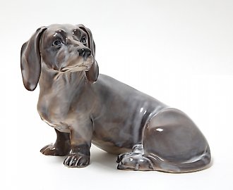 Фарфоровая статуэтка "Такса". Rorstrand