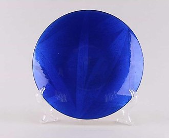 Чаша из серебра и синей эмалью, автор Джейкоб Тоструп Jacob Tostrup, около 1955 г.