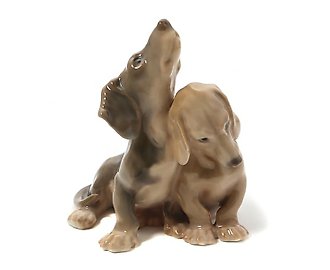 Фарфоровая фигура (статуэтка) "Пара такс" Bing & Grondahl