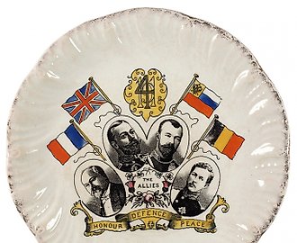 Керамическая тарелка «Антанта». Стаффордшир, 1914.