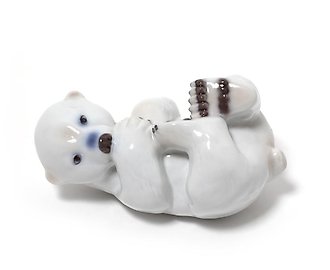 White polar bear cub. Denmark, Copenhagen, Bing & Grondahl.