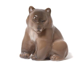 Медведь на корточках. Дания, г. Копенгаген, Royal Copenhagen, 1923-1928 гг.