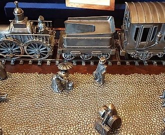 The jewelry sculptural composition "Nikolaevskaya Railway," silver