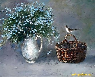 Натюрморт с птичкой