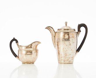 Кофейник молочник серебро 18 век Россия