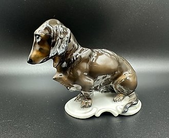 Фарфоровая статуэтка  такса. Германия. Розенталь Rosenthal