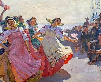 Концерт на стройке. (эскиз)