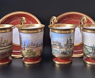 Чайная пара Виды Москвы мастерская Быстрицкой