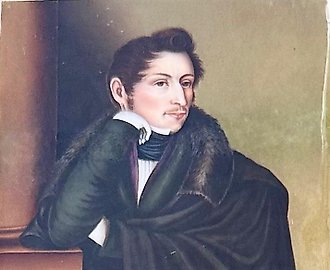 Фарфоровый пласт. Портрет Жорж Шарль Дантес. 1835 год