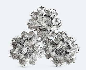 Серебряная Менажница 3 листа герани Buccellati