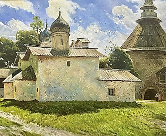 Псков. Покровская церковь и Покровская башня. Сумальчиков Владимир