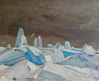 Ледяной торос у острова Диксон