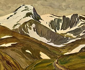 Первый снег в горах