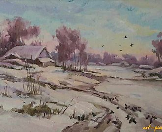 Весна. Этюд. ДВП, масло. 41 х 57 см.