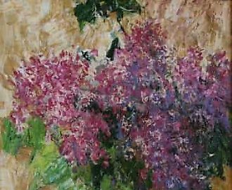 Сирень. Холст, масло. 68 х 42 см.