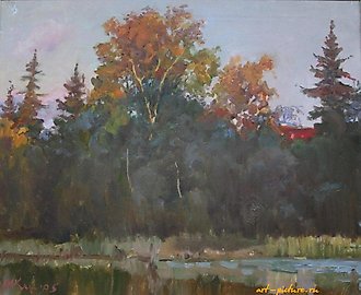 Луч закатный. Холст, масло. 50 х 60 см