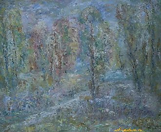 Сентябрь. Картон, масло. 48 х 58 см