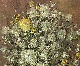 The translation of "Цветы" into simplified Chinese is "花".