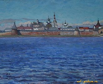 Соловки. Картон, масло. 49 х 35 см