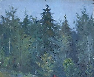 В лесу. Холст, масло. 53 х 44 см
