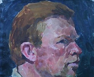 Этюд к картине "Самодеятельность". Картон, масло. 43 х 32 см