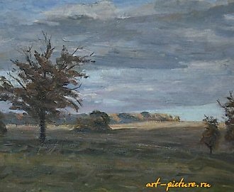 Дубы. Картон, масло. 35 х 50 см