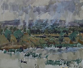 Утро. Акварель. 20 х 23 см