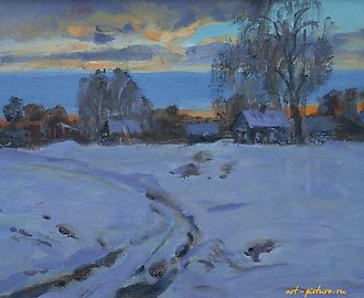 Март. ДВП, масло. 42 х 50 см.