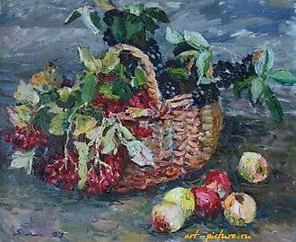 Калина. Холст, масло. 50 х 55 см