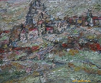 Смоленск, ул. Благовещенская. Картон, масло. 40 х 50 см