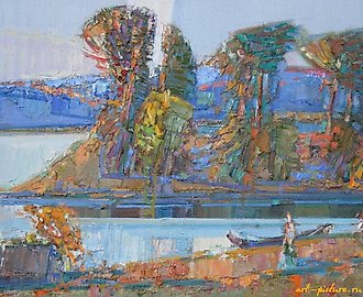 Озеро Отолово. Холст, масло. 44 х 65 см.