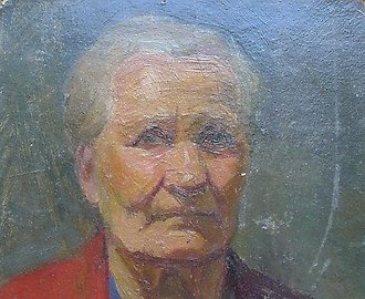 Натурщица. Картон, масло. 27 х 20 см.