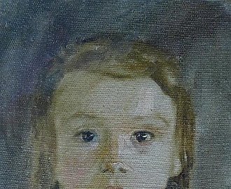 Портрет ребенка. Холст, масло. 28 х 21 см.