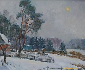 Пасмурный день. Холст, масло. 40 х 33 см.