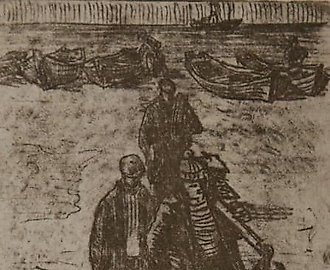 Рыбаки. Рыбацкие будни (из серии). Офорт, акватинта. 14 × 11 см.