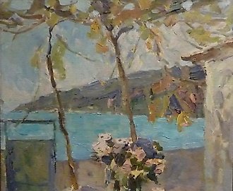 Весенние цветы. холст. масло. 55 х 45