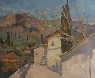 Чеховка. холст. масло. 50 х 55