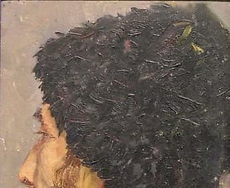 Казак. Картон, масло. 22,5 x 28,5 см.