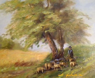 Сельский пейзаж, холст, масло. 60 х 80 см,