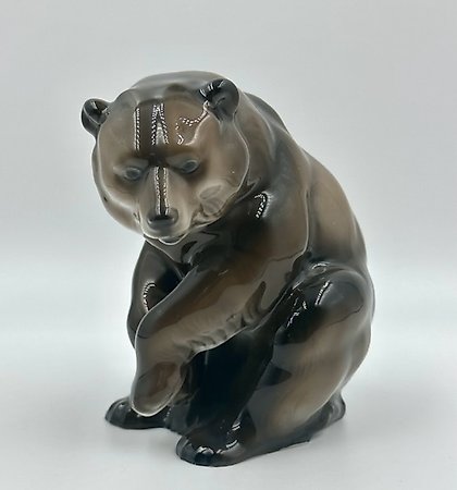 купить Фарфоровая фигура (статуэтка) "Медведь". Ручная подглазурная роспись. Германия, Rosenthal, 1923 г.