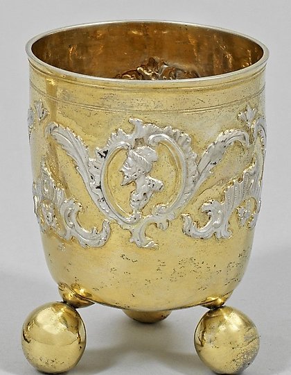 购买 镀金洛可可风格球形杯脚高脚杯