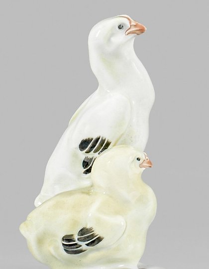 buy Art Nouveau Animal Group "Young Brahmin Hens"